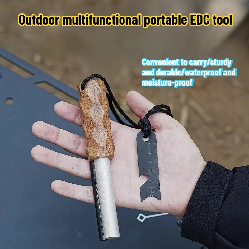 2025 New Outdoor Multifunctional Flint Magnesium Stick Portable Camping Fire EDC Tool Wilderness Survival Emergency Fire Starter view 2