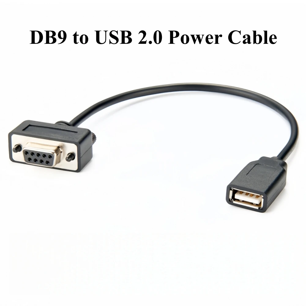 

D-Sub 9Pin DB9 Female to USB 2.0 Female Power Cable for CAN Bus, LIN Bus, CANedge Data Logger, WiFi Router, USB 3G/4G Hotspot