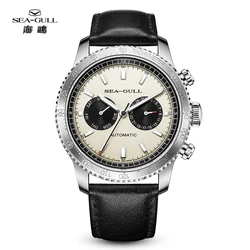 Martı 43mm Erkekler Otomatik Mekanik İzle Panda Gözü GMT Çift Takvim Kol Saati Takimetre Pilot Saatler Saat 6177 2025 Yeni