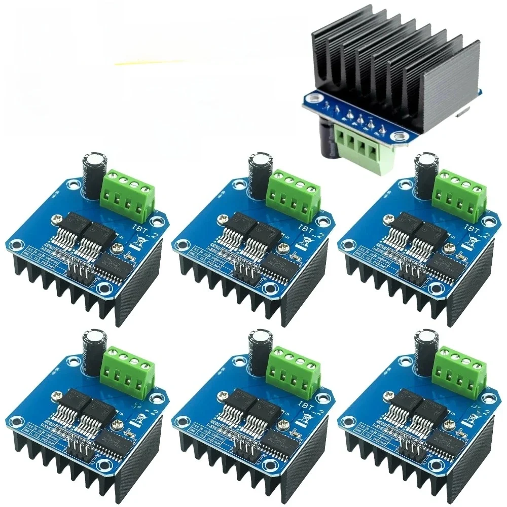 1-10 sztuk podwójny BTS7960 43A mostek H moduł sterownika silnika dużej mocy dla Arduino MCU DIY inteligentny robot samochodowy diagnostyka prądu — zdjęcie produktu 5