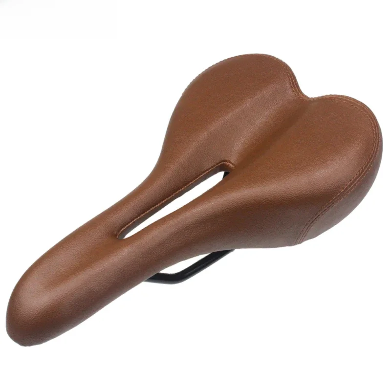 AliExpress heppe HEPPE MTB Road Bike Classical Saddle Hollow Bike Saddle Vintage Bike Seat Cycling Saddle Retro Cushion PU Leather Saddle