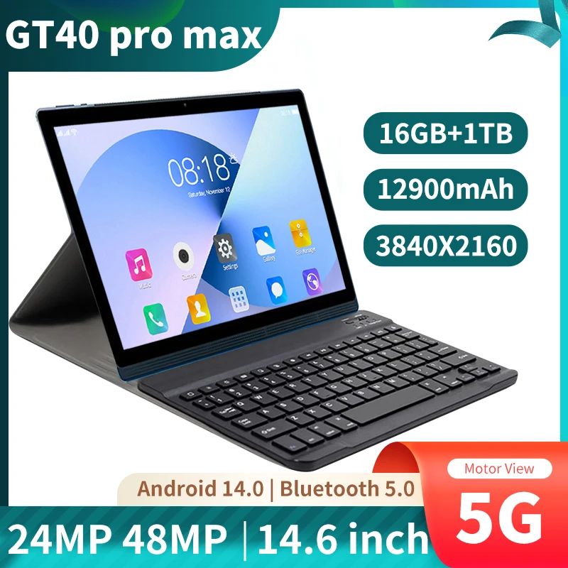 2025 New Arrival 14 Inch 10 Core Tablets Android 13 Google Play Dual 4G/5G Network Gps bluetooth WiFi Tablets 16GB RAM 1TB ROM