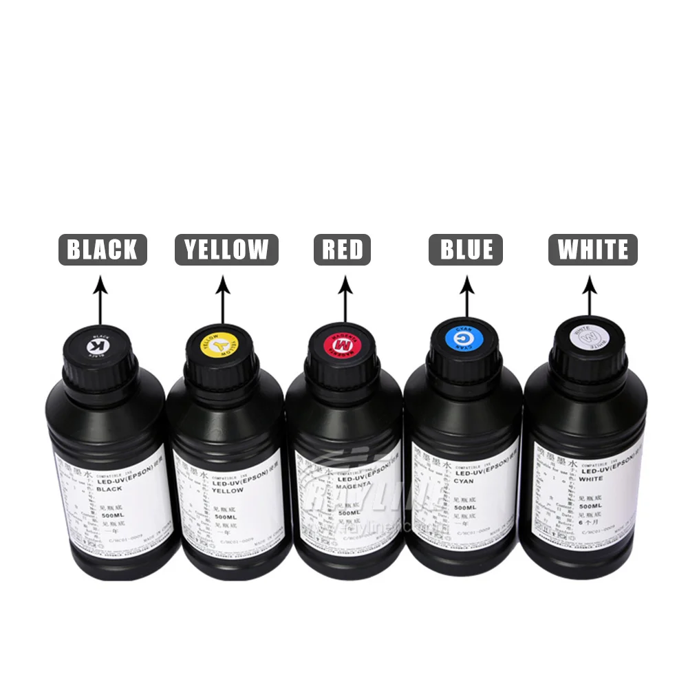 250/500ML UV Ink Neutral ink for UV Flatbed DTF Wall Printer Epson xp600 tx800 i1600 i3200 4720 L1800 L1850 1390 UV Curing LED