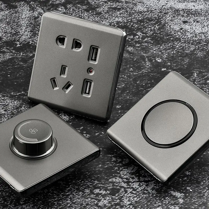 

Push Button Switch EU 1 2 3 4 Gang 2 Way White Round LED Indicator Self-Reset Light Wall Switch On Off Double LED Push Button