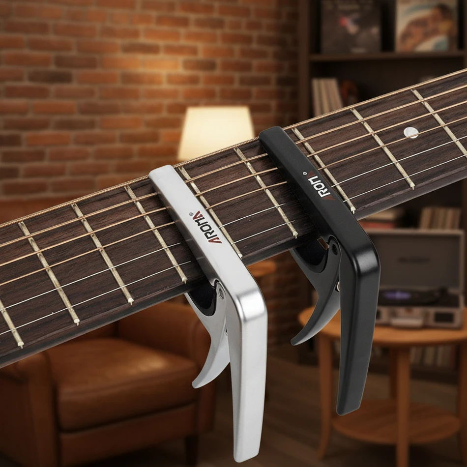 

AROMA AC-01 Guitar Capo Zinc Alloy Material & Silicone One-Hand Operation For Acoustic Guitar Electric Guitar Ukulele