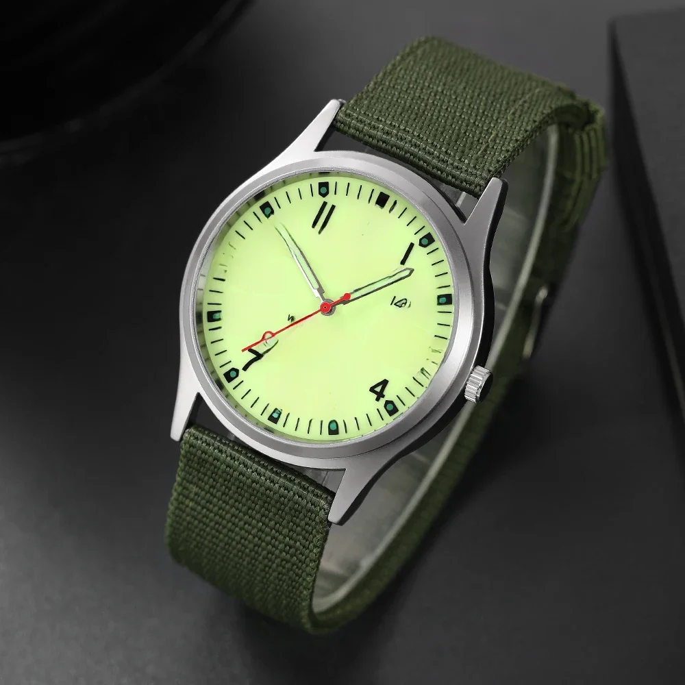 Homens Relógio de pulso de quartzo esportivo militar, relógios luminosos, relógio, calendário, luxo,