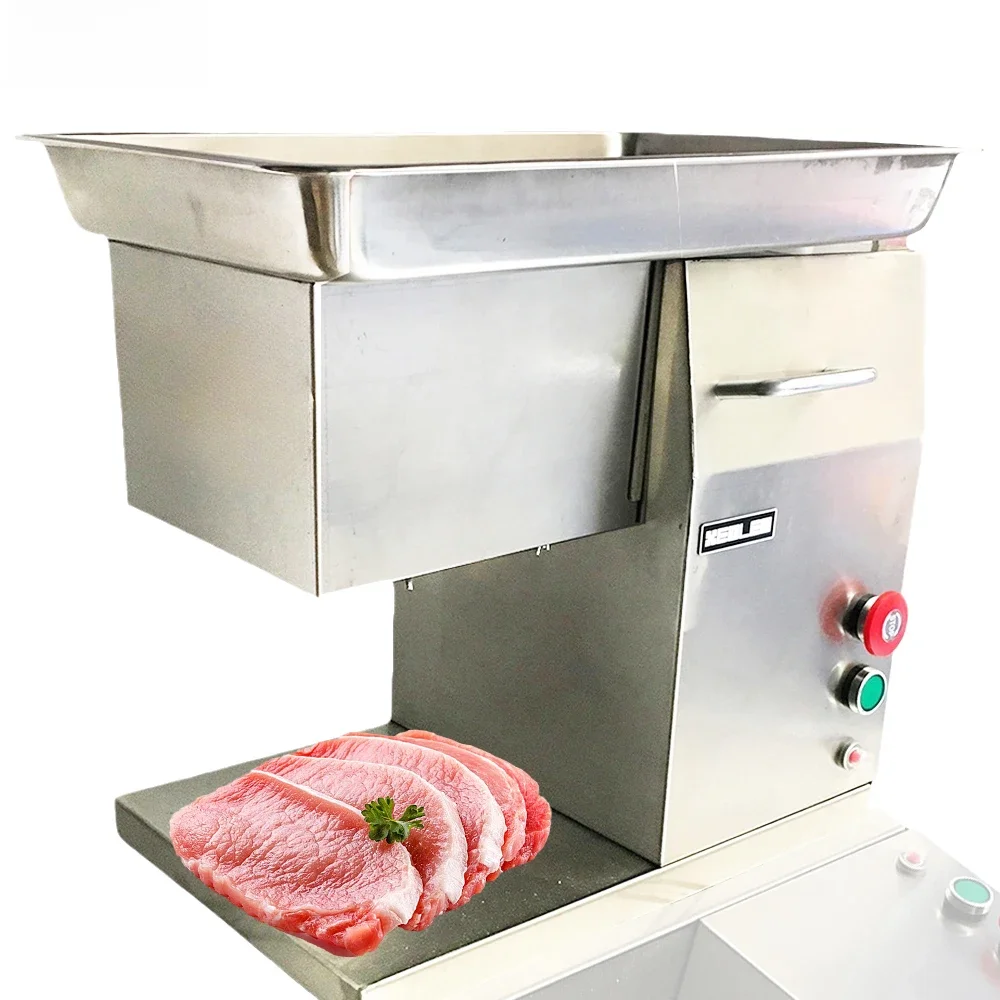 XEOLEO-Fatiador De Carne De Aço Inoxidável Comercial, Chopper Elétrico De Alimentos, Fatiador De