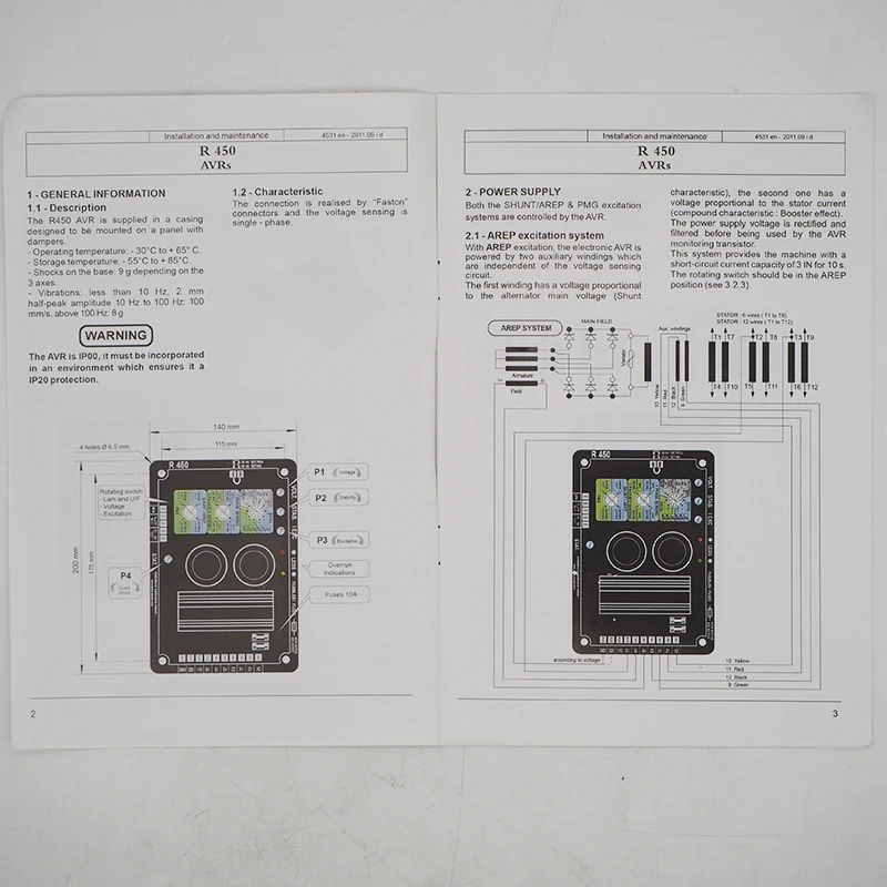 R450 AVR Fast Delivery Leroy Somer Generator Automatic Voltage Regulator Compatible with Original