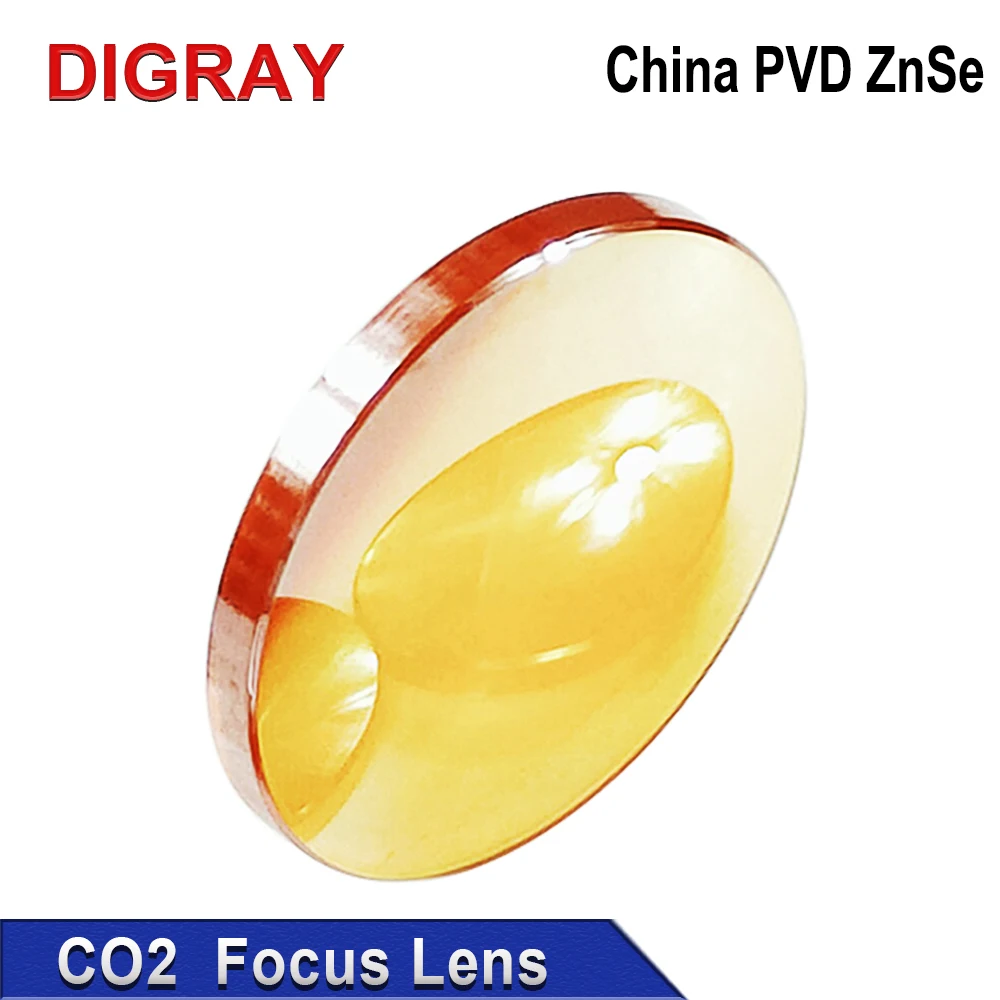 DIGRAY China Co2 PVD ZnSe Focus Lens Dia 12mm 18mm 19.05mm 20mm FL 38.1 50.8 63.5 76.2 101.6mm For Laser Engraving Cutting Machi