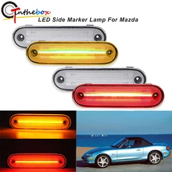 Gtinthebox Front/ Rear Side Marker LED Lights For 1990-1997 Mazda Miata & 1999-2005 Mazda MX-5 Fender Flare Lamp Amber Red White