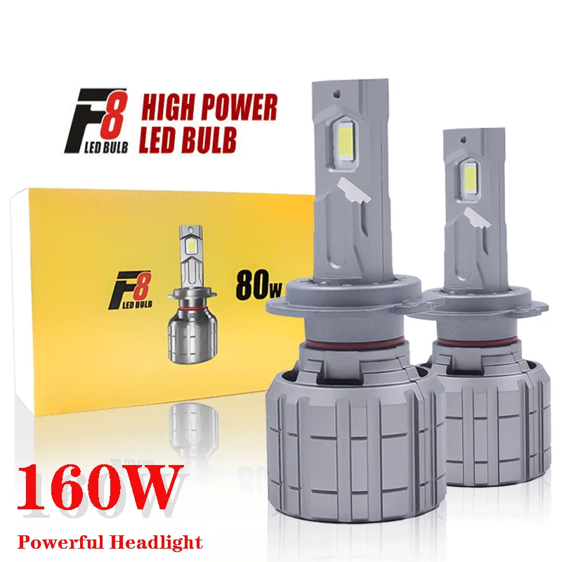 

22000LM H7 Led Headlight Bulb h4 Double Copper Tube 160W CANBUS H1 H4 H7 H11 9005 9006 9012 Hb3/4 fog Lights 6000K f5d f5c Bulb