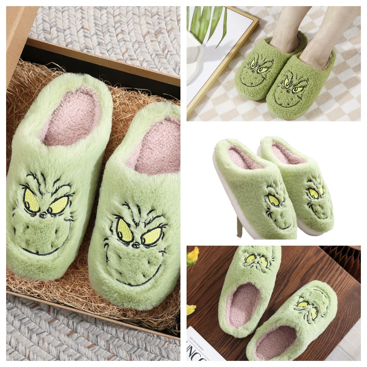 

Warm Winter Indoor Cotton Slippers – Comfort Non-Slip Household Shoes for Men Women (40-41)