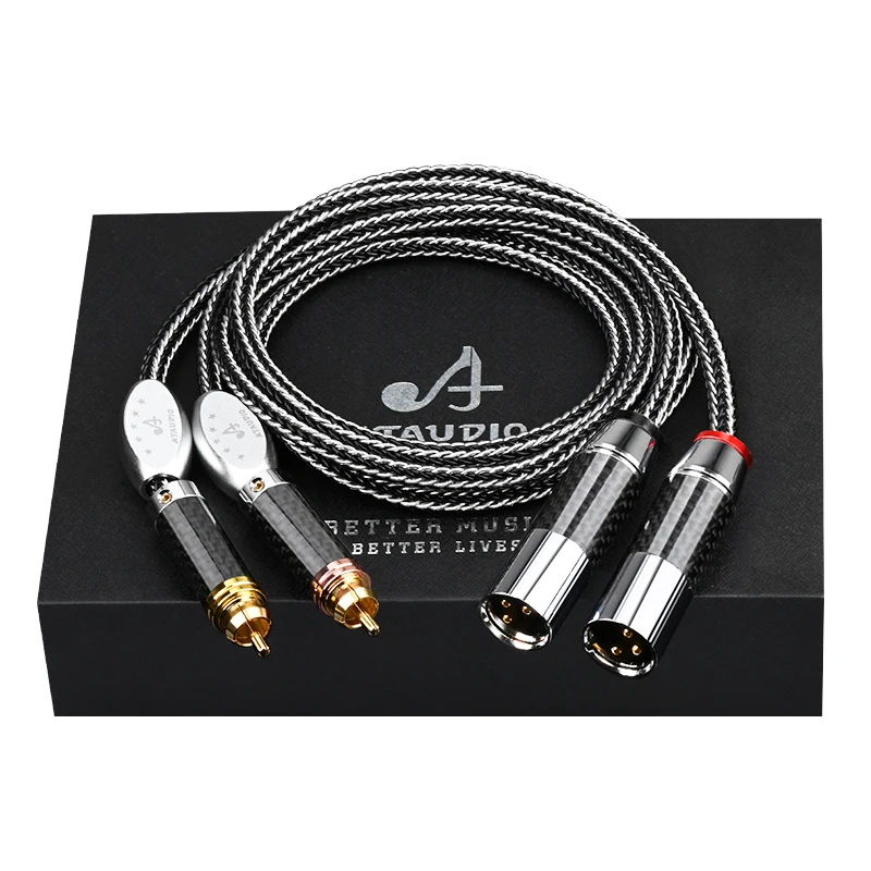 ATAUDIO A pair HiFi RCA to XLR Balanced Plug Audio Cable  Cross Audio Amplifier CD DVD Player RCA Interconnect Cable