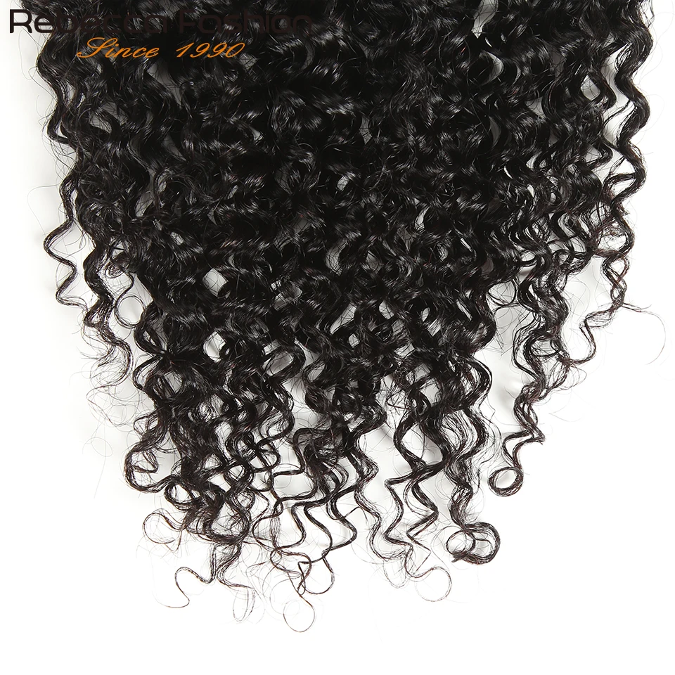 4X4 Kinky Curly Lace Closure Pre Plucked Human Hair Transparent Lace Closure With Baby Hair Brazilian Curly TOP Lace Closure