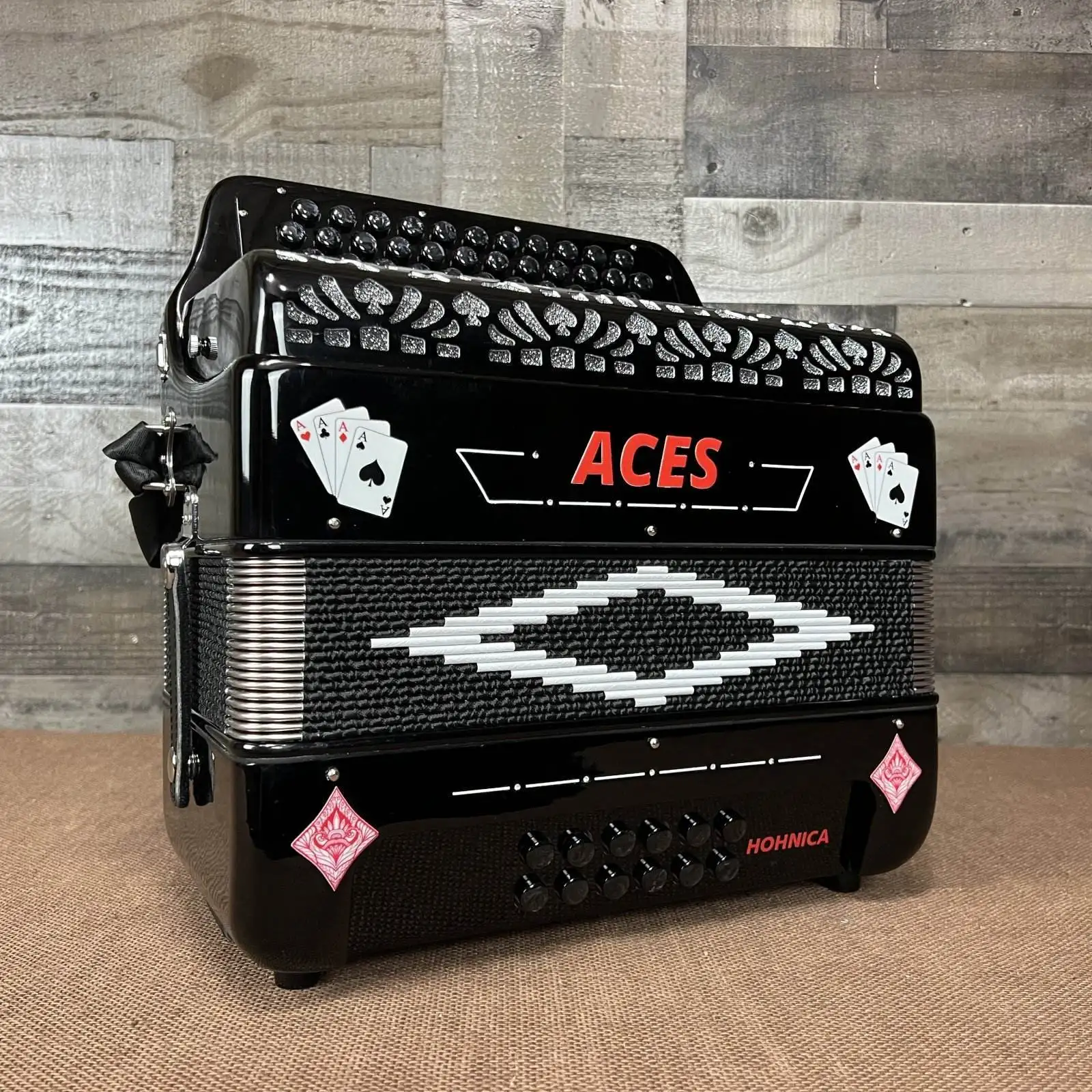 buy 2 get 1 free 34-Button Accordion with 3 Registers, Black, FBbEb Original