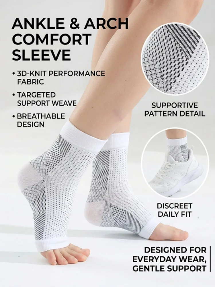 Solid White Calf Sleeves Elastic Sports Compression Leg Sleeves Breathable Running Gym Cycling Outdoor Travel Anti-slip Leg Supp