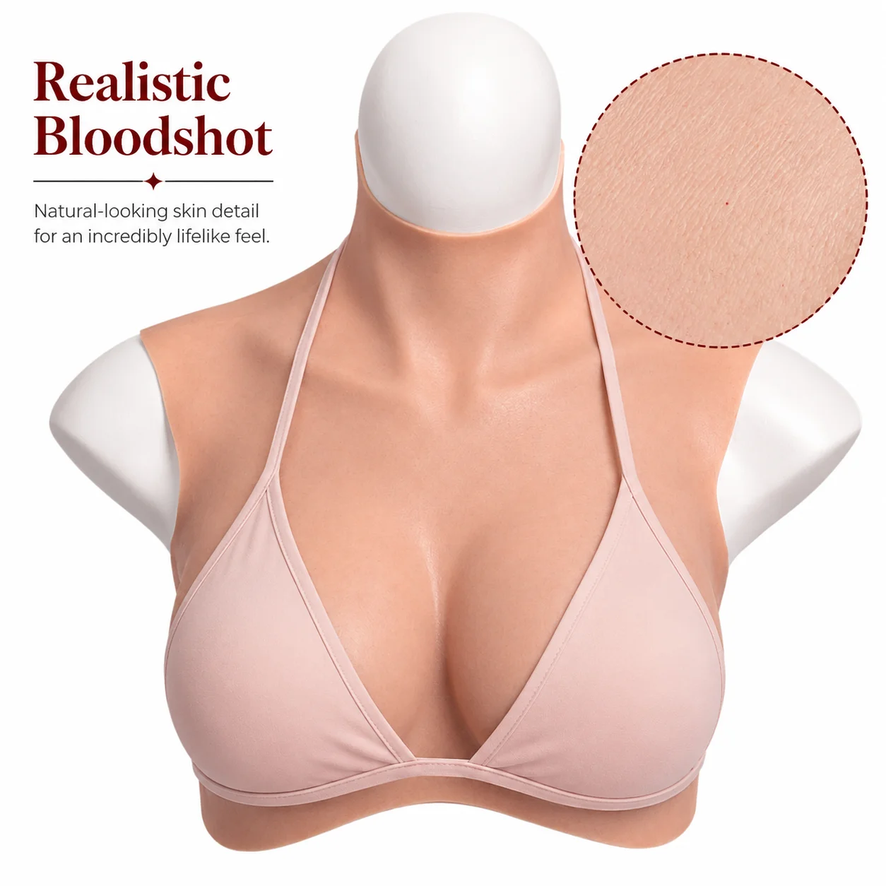 Realistic Silicone Breast Forms Realistic Bloodshot Design Breastplate For Crossdresser Male to Female Cosplay Fake Boobs Tits