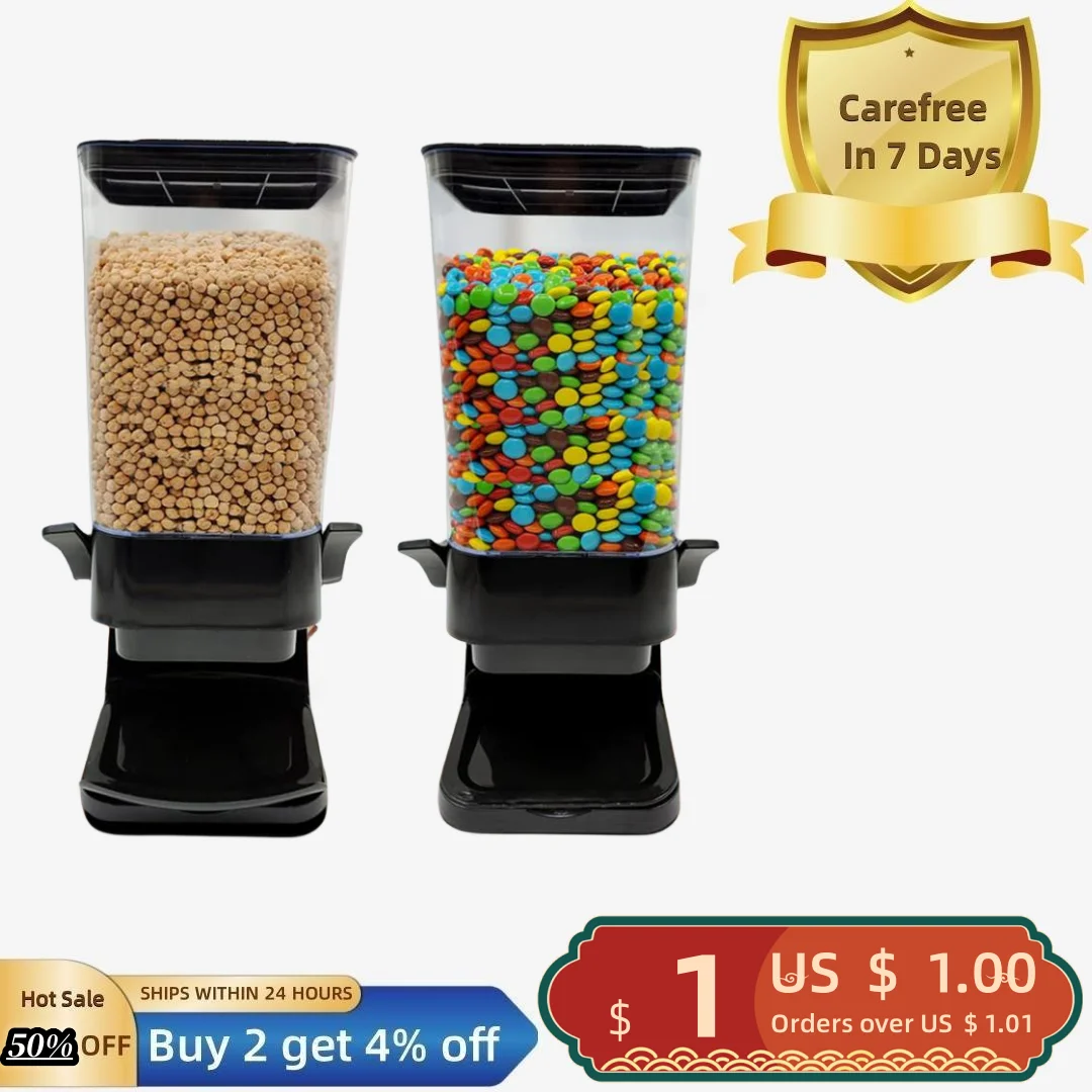 

5.5L Cereal Dispenser Sealed Lid Large Capacity Multifunctional Transparent Box Moisture Proof Dust-proof Reusable Dried Food Ri