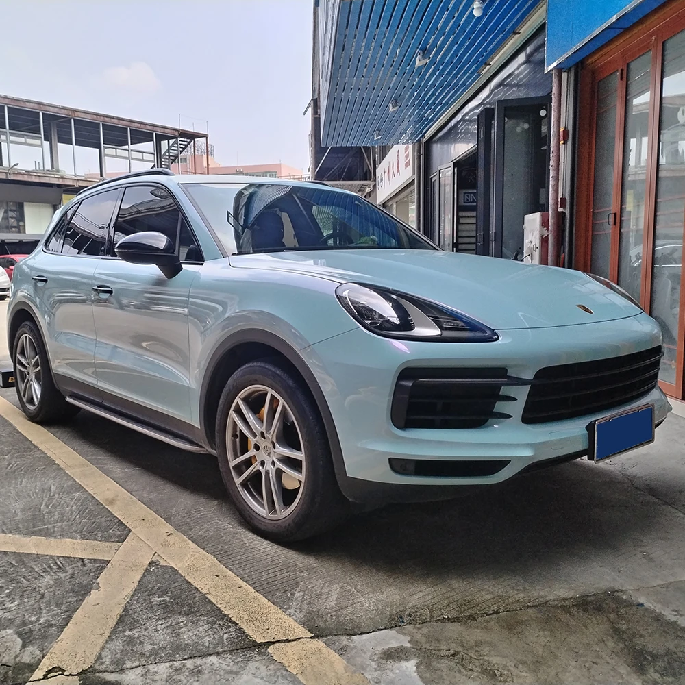 

DELUTION ICE BLUE PURPLE Car Wrap Sticker Vinyl Film Color Change PET Bubble Free Film Decal Car Accessories Interior Exterior