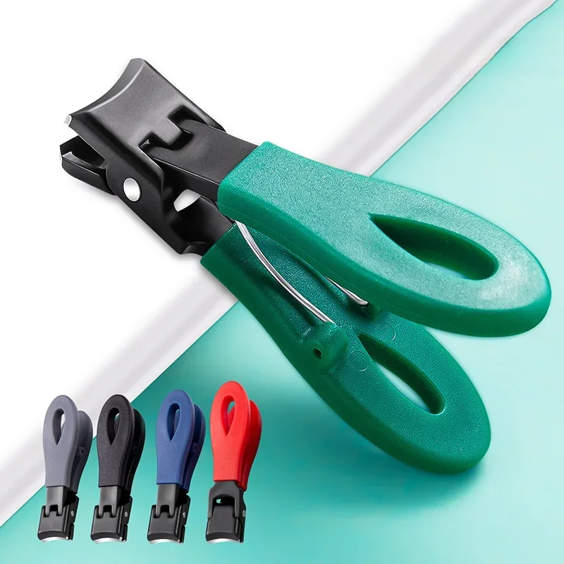 1pc Tragbare Ultra Sharp Nagel Clippers Edelstahl Breite Kiefer Öffnung Anti Splash Toe Fingernagel