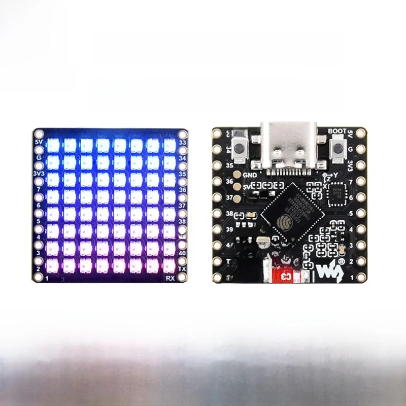 Płytka rozwojowa ESP32 ESP32-S3 Matrix 8x8 RGB-LED-WiFi Bluetooth z czujnikiem żyroskopowym QST QMI8658C — zdjęcie 2
