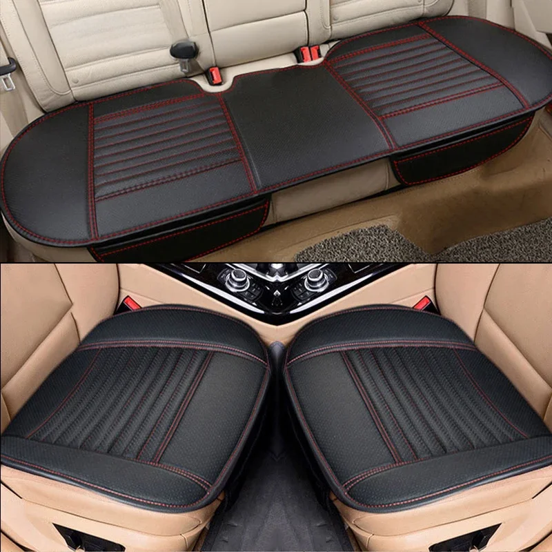 SEAMETAL-PU Couro Car Seat Cover, Almofada Universal Veículo, Anti Slip Chair Protector, impermeável