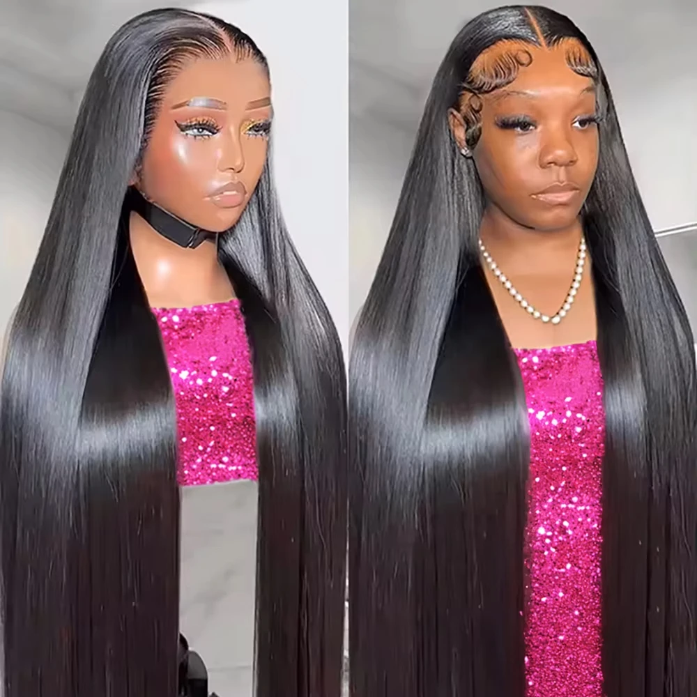 

300 Density Bone Straight 40 Inch 13x6 Lace Frontal Human Hair Wigs 13x4 Lace Front Wig 6x6 Glueless Wig Ready To Go Preplucked