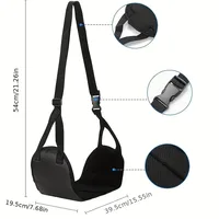 1Pc Portable Soft Airplane Foot Rest Adjustable Height Travel Footrest Hammock Leg Support Cushion for Business Trip Office Home 6