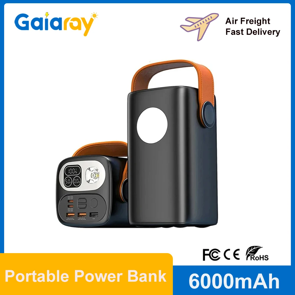 60000mAh المحمولة قوة البنك PD 100 واط شحن سريع محطة الطاقة في الهواء الطلق التخييم المحمول قوة البنك LED USB آيفون المحمول #1