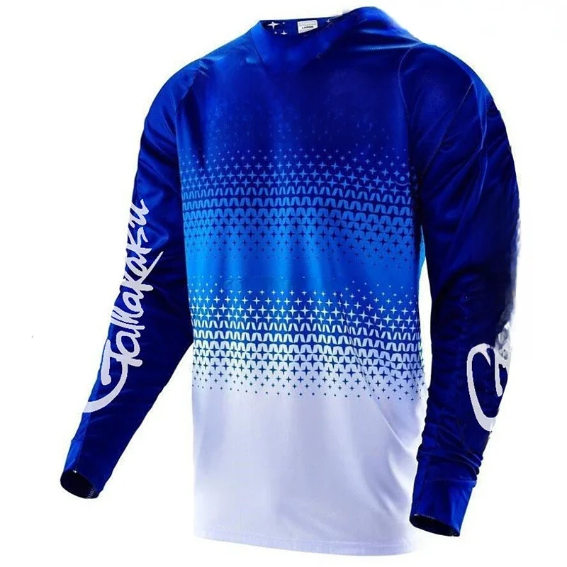 AliExpress New Summer 2022 long sleeve motocross shirt blue mountain bike mtb Racing Team Road Sports Jersey