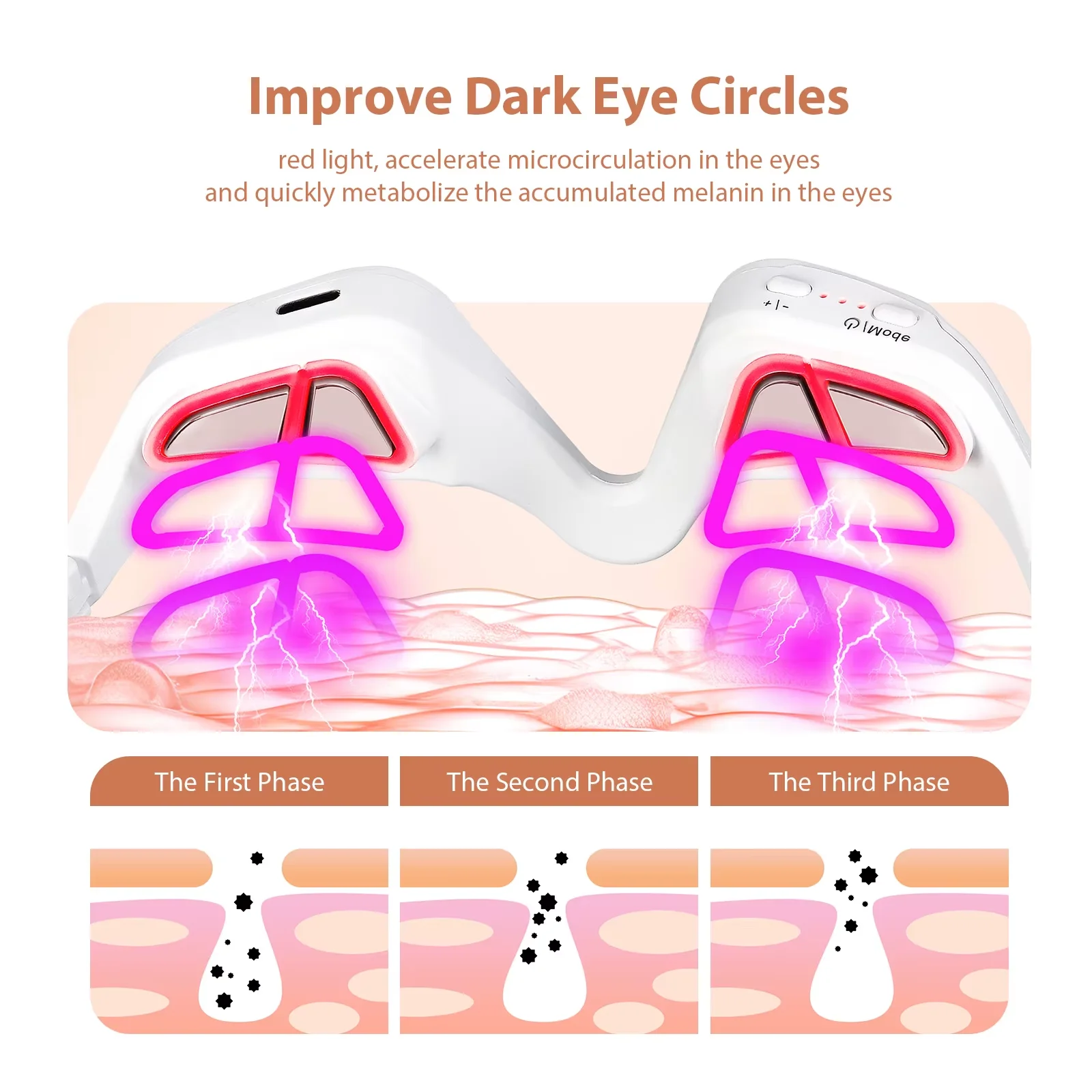 눈밑 적색광 치료기, 4가지 모드 적색광 치료 안경,  - Light Therapy Glasses 리뷰 및 가격