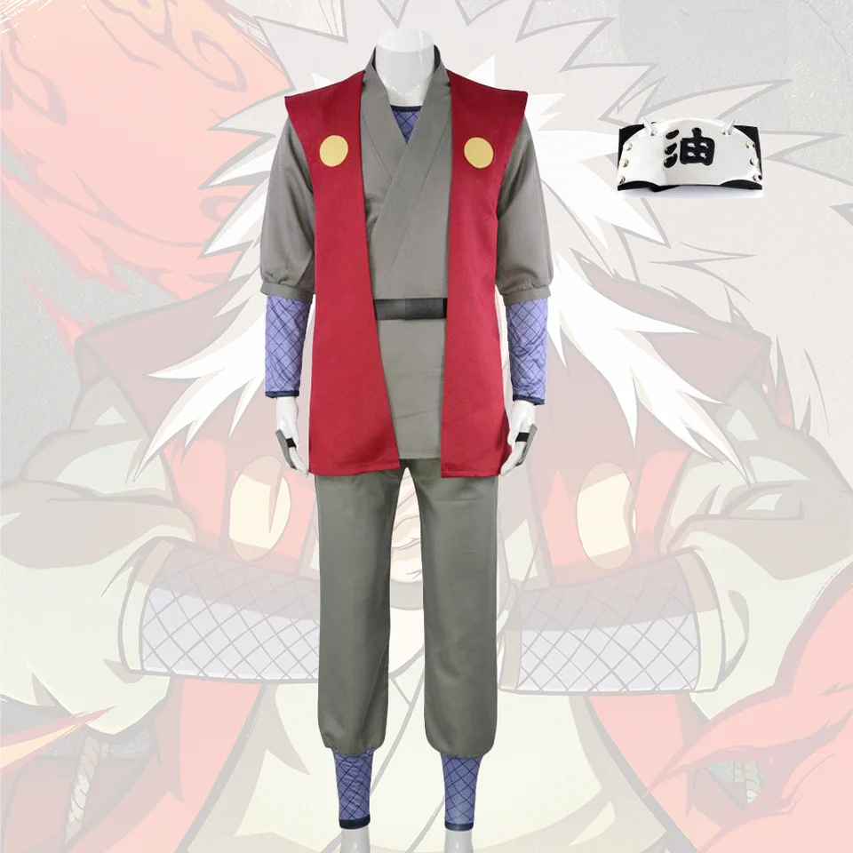 コスプレ衣装アニメナルト 自来也 蝦墓仙人 男性用 A4596178b3dcb41e7bc4fd97794301