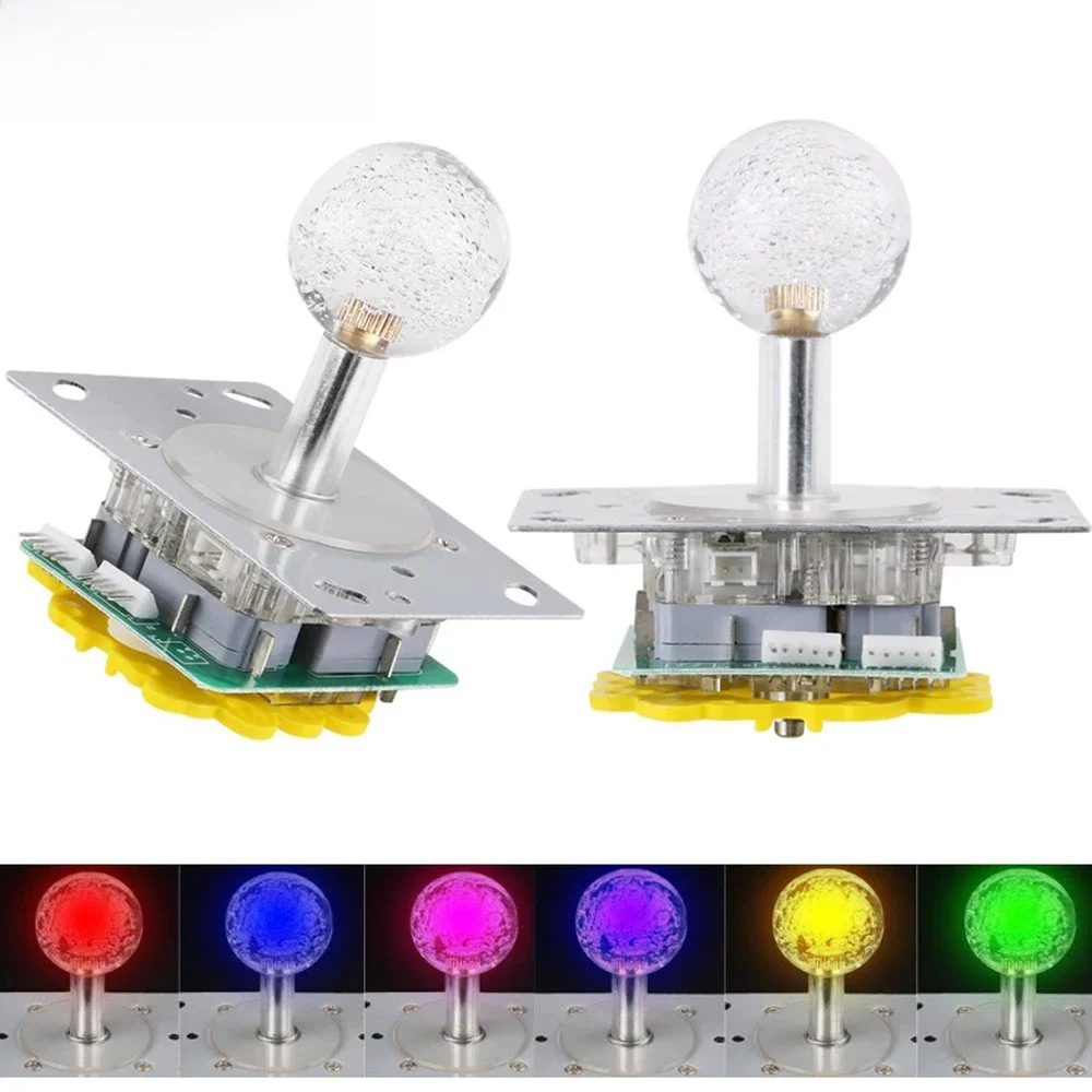 Joystick zręcznościowy Joystick LED 12 V Kolorowe światła Podświetlany joystick Do gier zręcznościowych Maszyna wędkarska — zdjęcie 2
