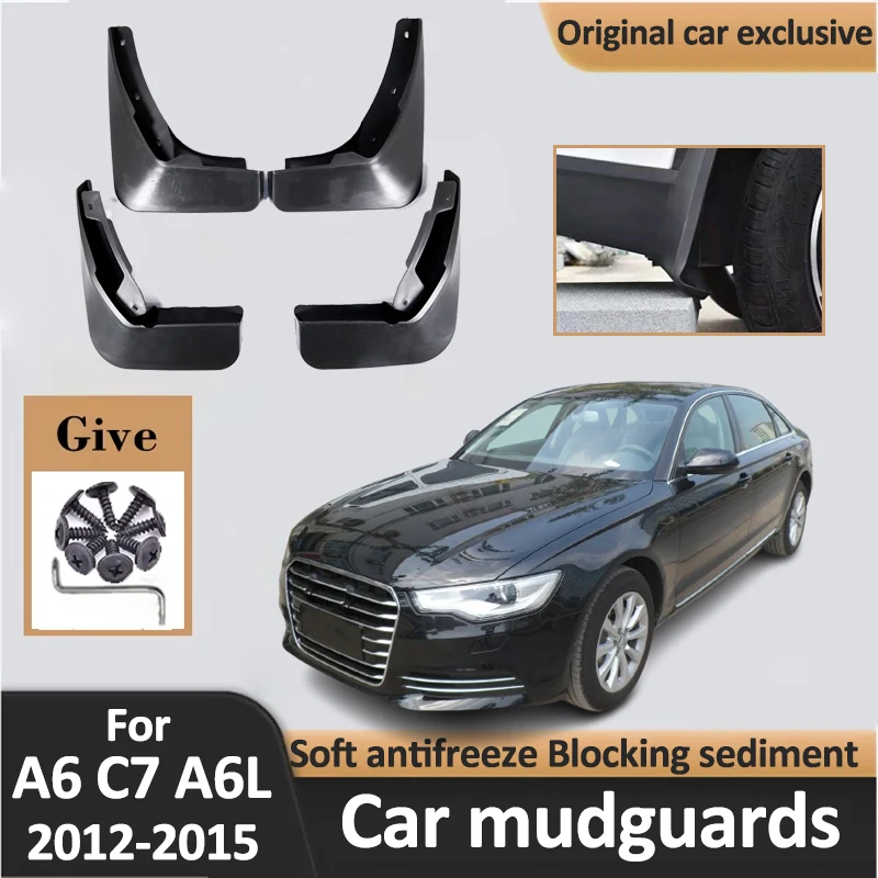 

Mudflaps Splash Guards For Audi A6 C7 A6L 2012 2013 2014 2015 Front Rear Protector Car Mud Flaps Mudguards Mudguard Accessories