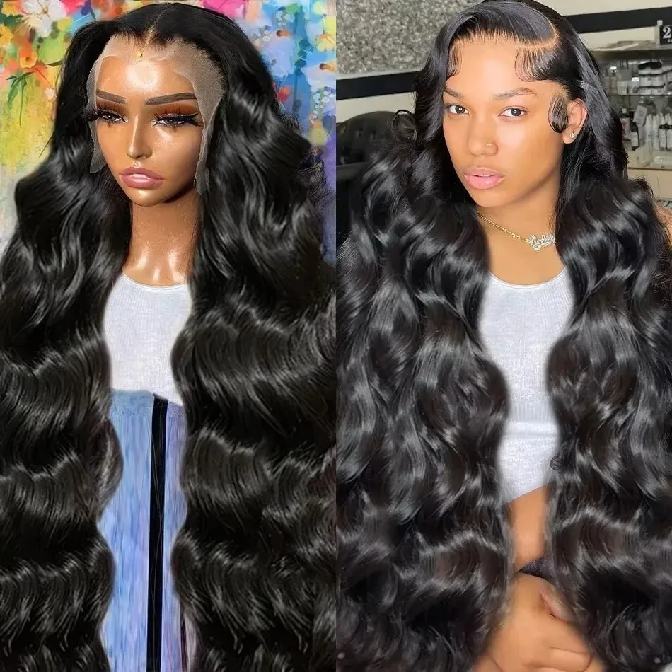 YKB 28 30 Inch 13x6 HD Transparent Lace Front Human Hair Wigs Body Wave 200 Density 13x4 Lace Frontal Wig Brazilian For Women