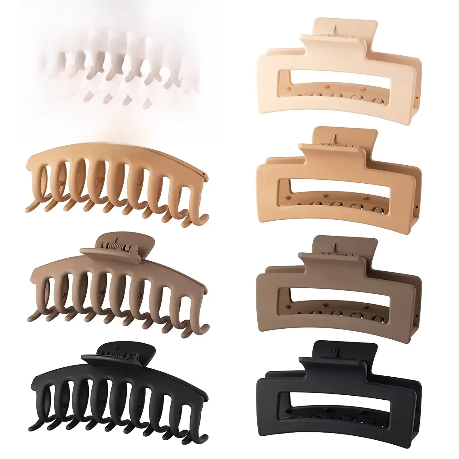 Pinces à cheveux géométriques mates vintage solides pour femmes, pour cheveux épais, maintien ferme, pinces à cheveux élégantes, accessoires de mode pour cheveux