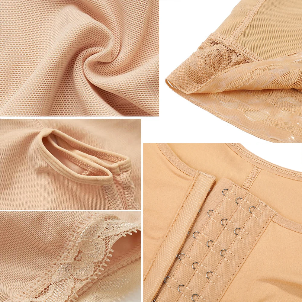 Fajas Colombianas Body Shaper Girdle With Front Zipper, Covered Back, Free Breasts, Butt Lifting