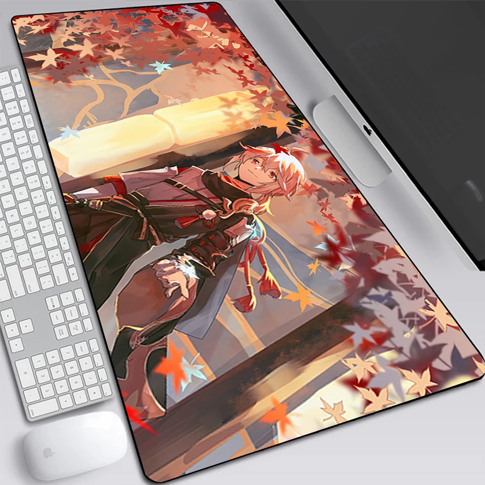 Genshin Impact Kaedehara Kazuha Large Gaming Mouse Pad Computer Mousepad Keyboard Pad Desk Mat Gamer Mouse Mat Office Mausepad