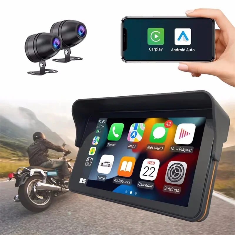 7 Inch Touch Screen Motorcycle Special Navigator IPX7 smart smart Apple CarPlay Android car Motorbike Navigation