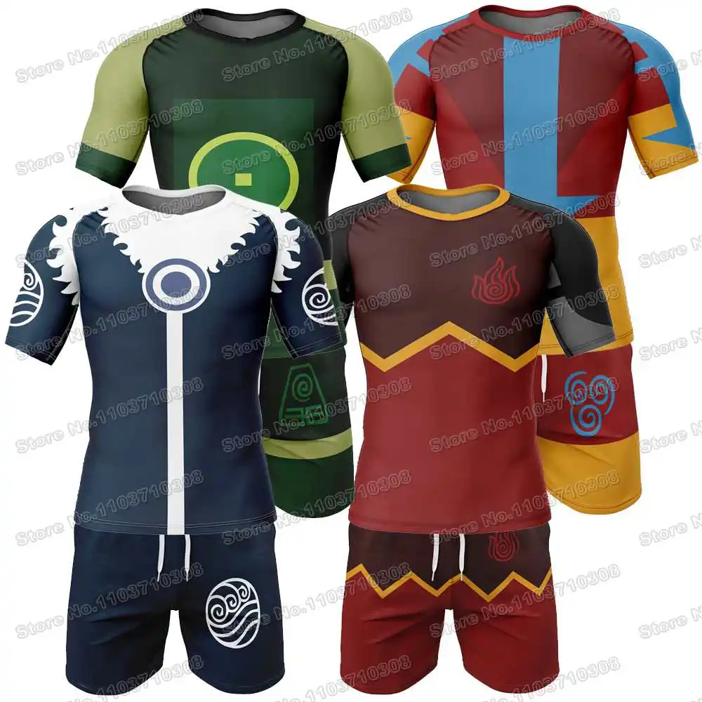 Avatar Rash Guards Surfing Jersey Beach Skating Shirts Summer Swimwear Diving Gym MMA BJJ Men Jiu Jitsu Fitness Tops