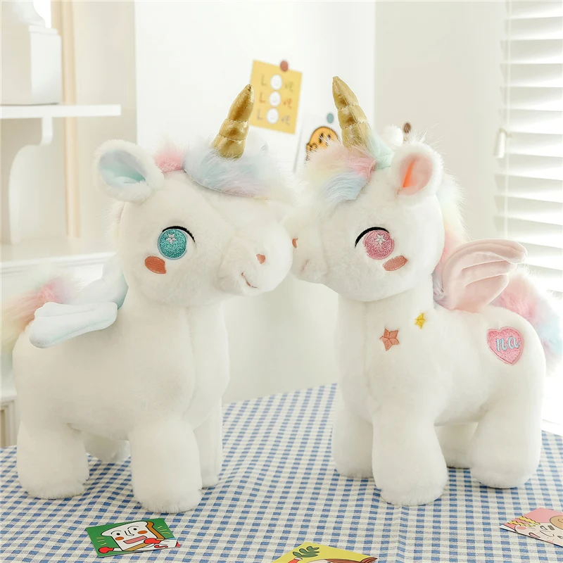 25/40/55cm Dream Unicorn Peluche Toys Kawaii Plush Unicorn with Wing Dolls Lovely Pegasus Stuffed Soft Animal Pillow for Girls