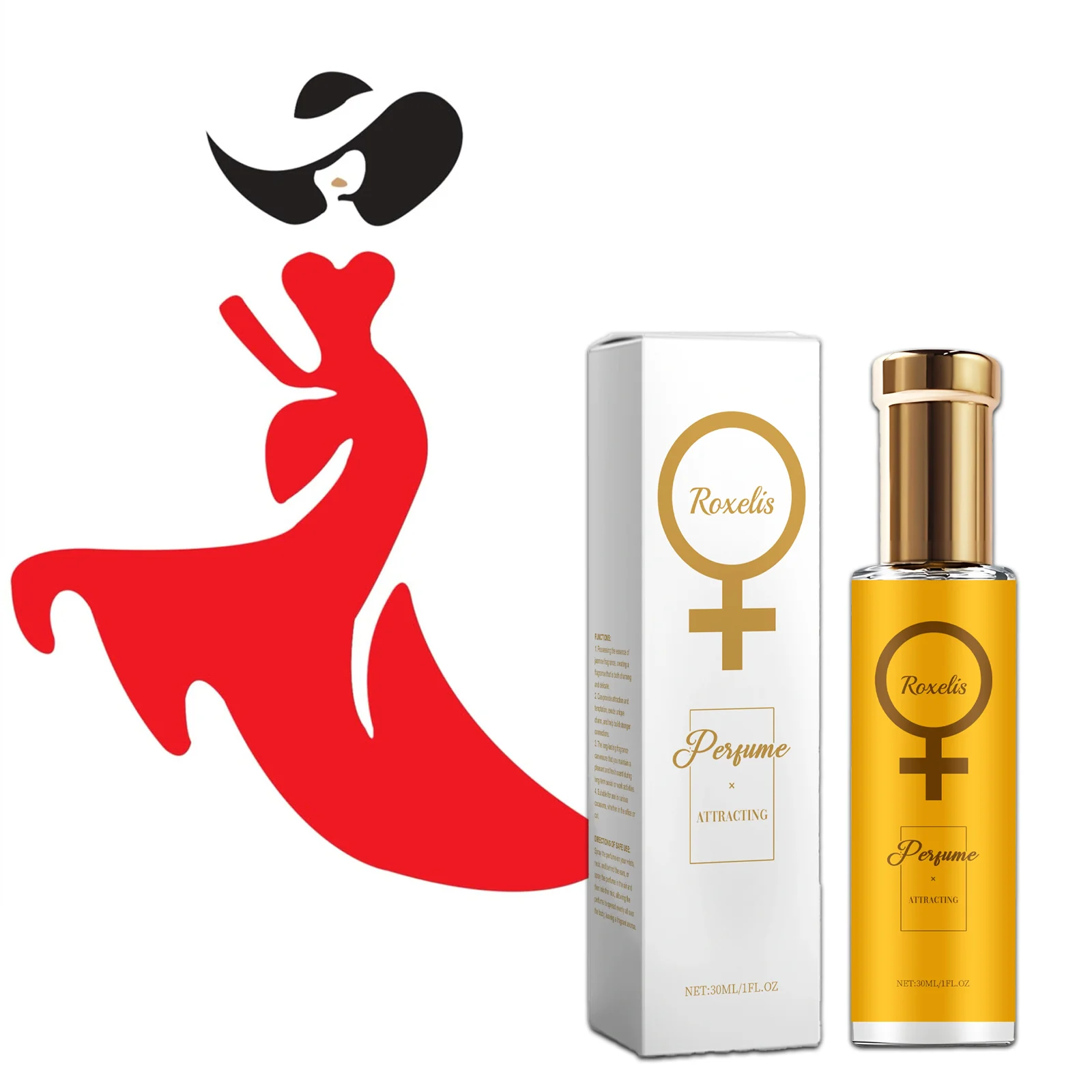 

Roxelis 30ml Jasmine Glamour Women's Perfume Lasting Floral Fragrance Deodorant for Romantic Dating Charm Atmosphere