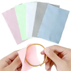 10-50pcs Silver Polishing Cloths Jewelry Cleaning Cloth Soft Clean Wipes Non Toxic Tarnish Remover for Jewelry Coins Watcch