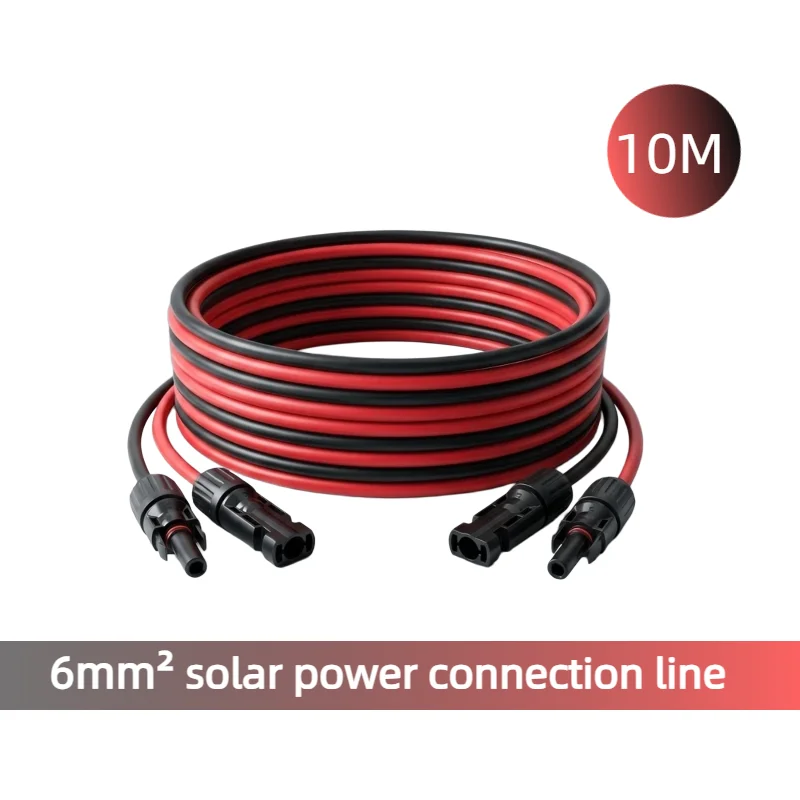 Image of 10M Solar-Verlängerungskabel, Wasserdichtes Solarpanel-Kabel, Verwendet für Photovoltaik-Installation von Solarpanels