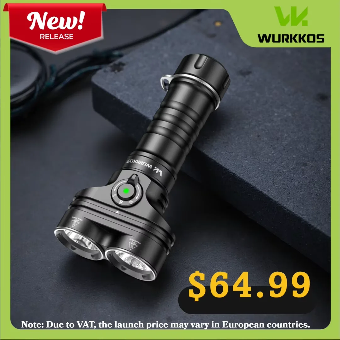 Wurkkos DL05 Diving Flashlight 6000 lumens rechargeable 26800 battery magnetic switch new professional diving flashlight