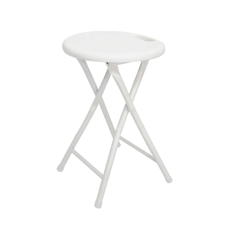 Easy Life Round Handle Folding Stool Backrest Portable Chair Auxiliary Folding Chair