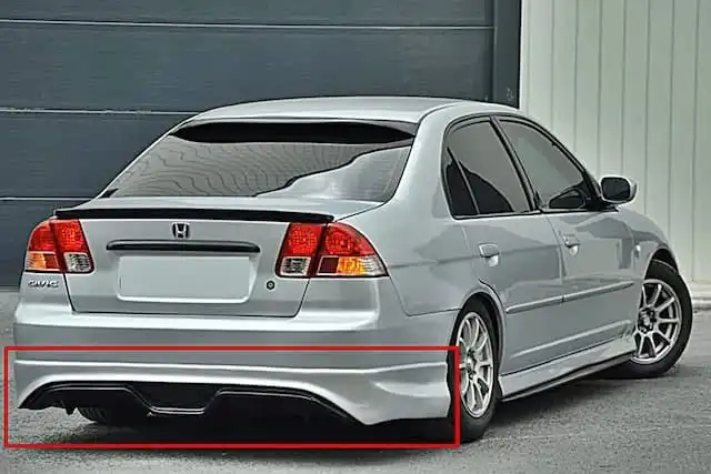 For HONDA CIVIC VTEC 2 REAR BUMPER ATTACHMENT CUSTOM DIFFUSER 2001-2006 lip rear bumper lip