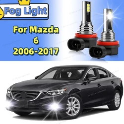 2Pcs LED Car Front Fog Light Lamps For Mazda 6 2006 2007 2008 2009 2010 2011 2012 2013 2014 2015 2016 2017 6000K Canbus Bulbs