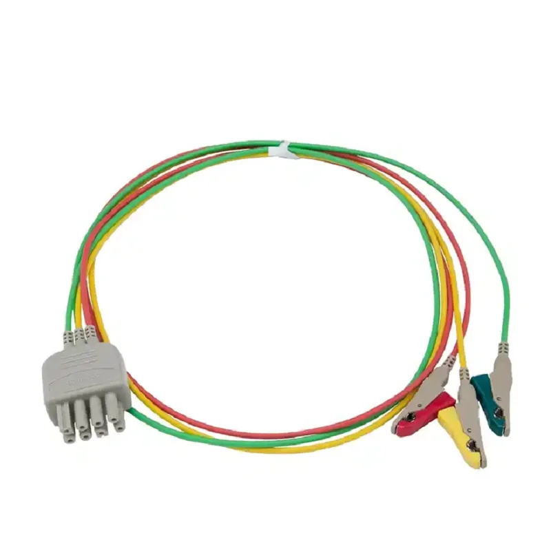 Compatible Nihon Kohden BR-913P BR-903P BR-906P 3-lead leadwires clip, IEC standards reusable