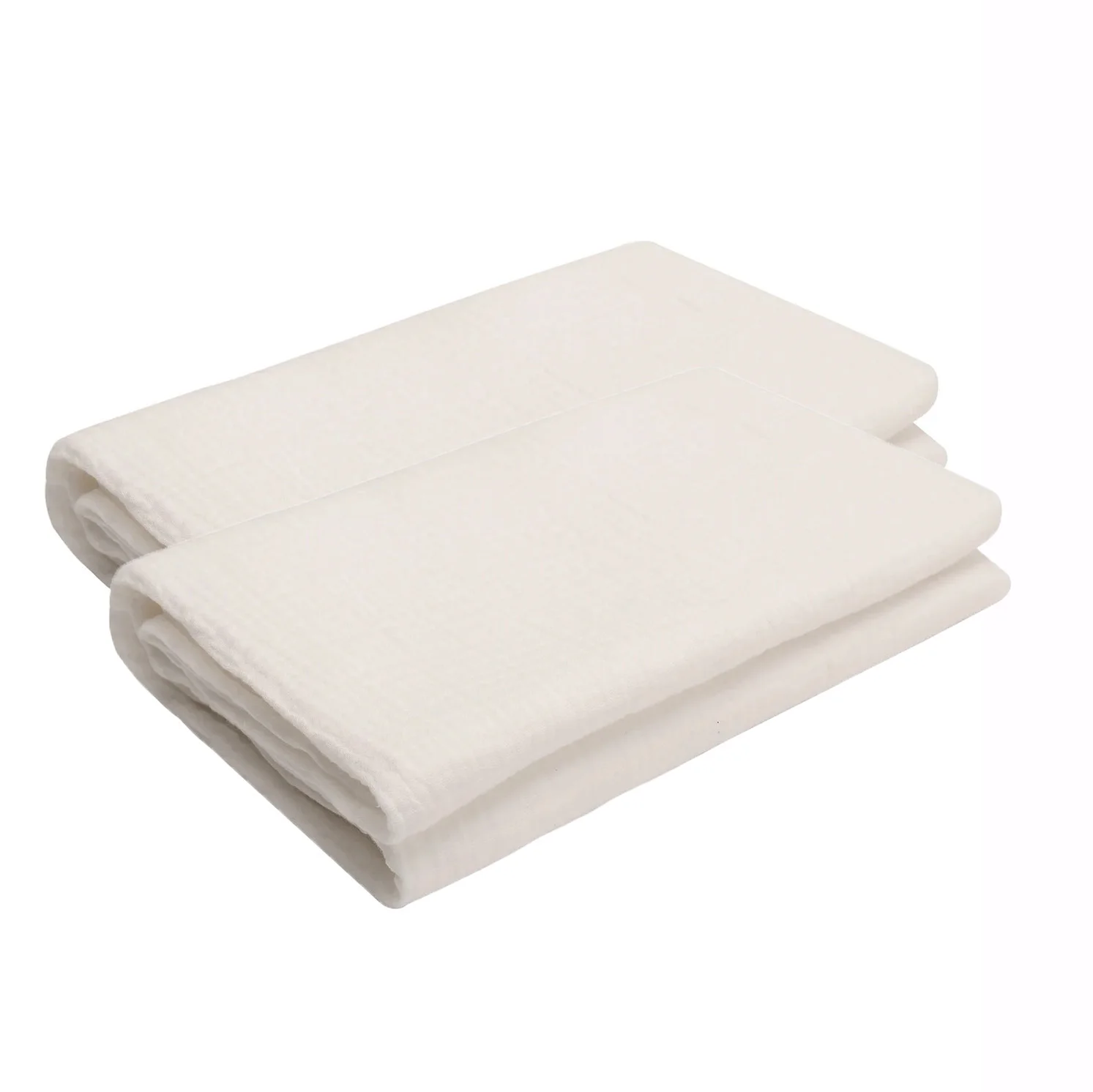 

2PCS/set Soft Breathable Newborn Baby Receiving Blanket Muslin Swaddle Blanket